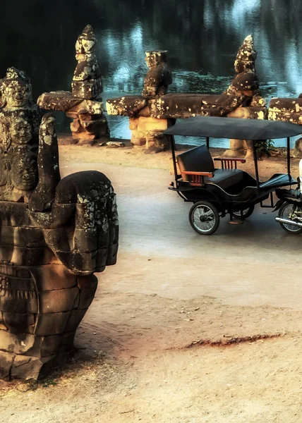 Ruïnes van Angkor Wat Hindoe tempelcomplex Cambodja. — Stockfoto