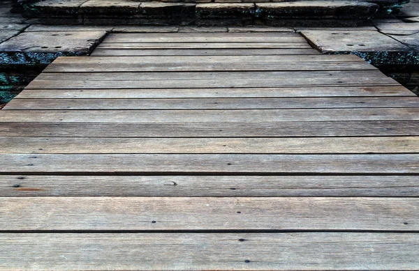 天気の良い木道板構造床背景 — ストック写真
