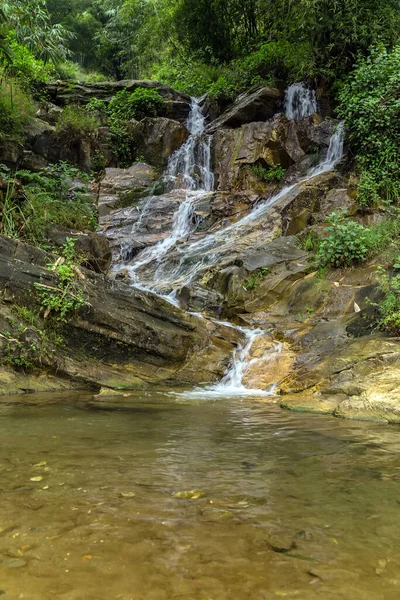 Szlak Wodospadu Ham Rong Góra Sapa Wiosna Krajobraz Górach Wietnam — Zdjęcie stockowe