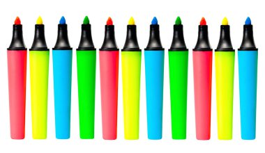 Renk Vurgulayıcı Kalem Vurgulayıcı suluboya izole arkaplan