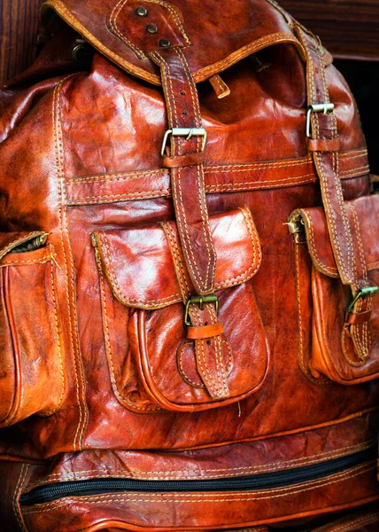 Sac Étui Cuir Texture Voyage Texture Peau Éléphant Fond Abstrait — Photo