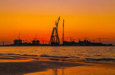 Dünyadaki en büyük gözlemevi çerçevesi Dönme dolabı - Ain Dubai (Dubai Gözü) Bluewaters Adası