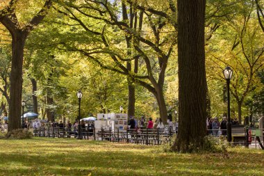 Sonbaharda Central Park Alışveriş Merkezi 'nde. New York Şehri