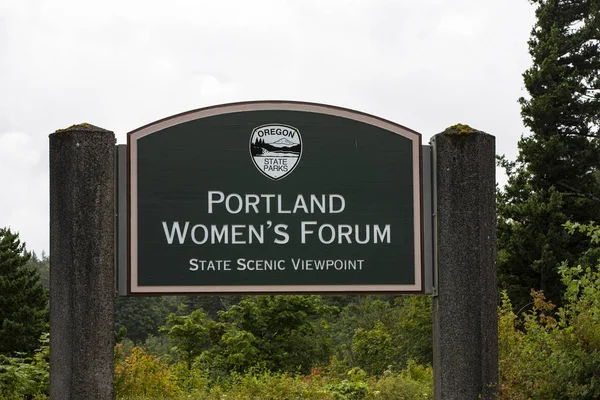 Sign- Women 's Forum scenic viewpoint - Орегон, США — стоковое фото