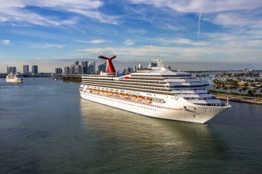 Miami, Usa - 31 Şubat 2017: Miami Limanı