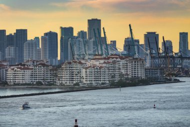 Miami Beach, South Beach, Florida, Usa Panorama Manzarası. 