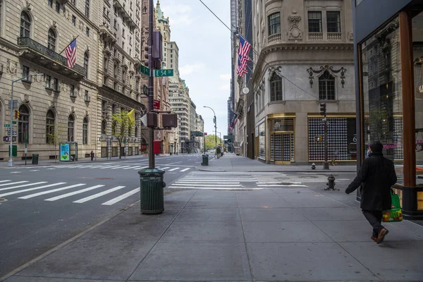 Impacto Coronavírus Rua Vazia Centro Nova York Eua Aptil 202 — Fotografia de Stock