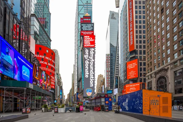 Manhattan Nueva York Estados Unidos Abril 2020 Calles Vacías Nueva —  Fotos de Stock