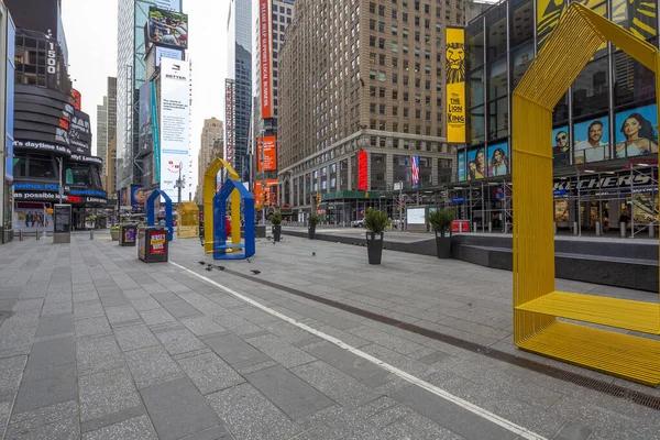 Manhattan Nueva York Estados Unidos Abril 2020 Calles Vacías Nueva — Foto de Stock