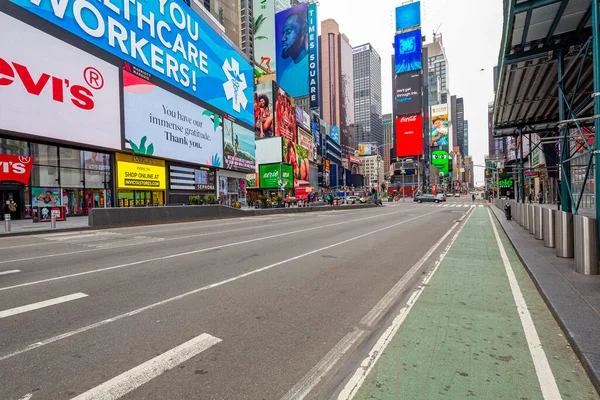 Manhattanie Nowy Jork Usa Kwietnia 2020 Puste Ulice Nowego Jorku — Zdjęcie stockowe