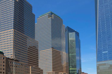 New York City - 2 Mayıs 2020: Brookfield Place, Dünya Finans Merkezi olarak da bilinir, WTC 'nin karşısında yer alan bir alışveriş merkezi ve ofis binasıdır..