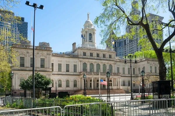 City Hall Building City Hall Park Parte Inferior Manhattan Nova — Fotografia de Stock