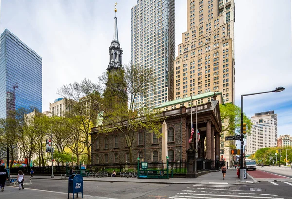 New York Usa May 2020 Coronavirus Impact Empty Downtown Streets — Stock Photo, Image