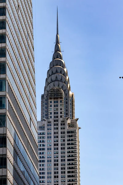 New York City Mei 2020 Chrysler Gebouw Vanaf Straat — Stockfoto