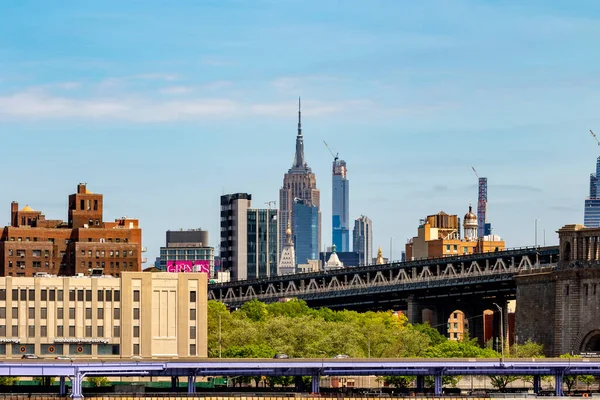 New York City May 2020 Manhattan View Seen Brooklyn Bridge — Stock Photo, Image