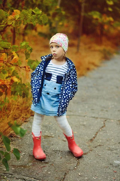 Nettes Mädchen im Herbst — Stockfoto