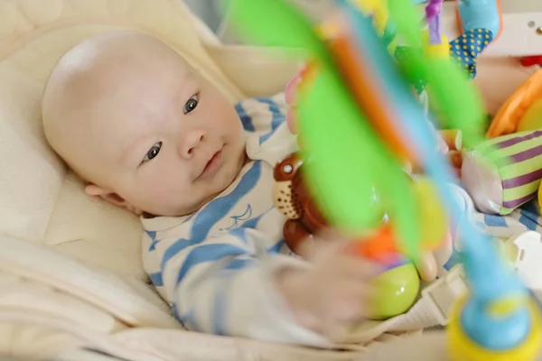 Baby  in bouncer chair — Stock Photo, Image