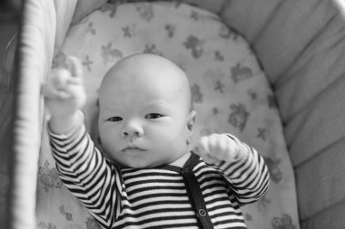 Yeni doğmuş bebek beşik içinde