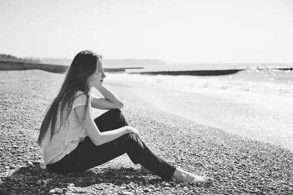 Pensive teen girl — Stock Photo, Image