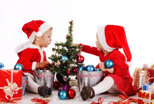 Lustige Weihnachtsmann-Helfer — Stockfoto