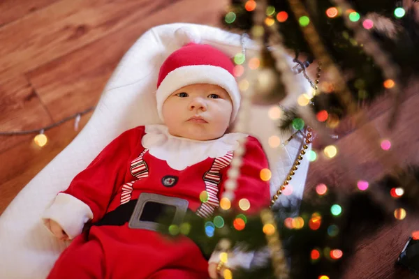 Newborn Santa helper — Stock Photo, Image