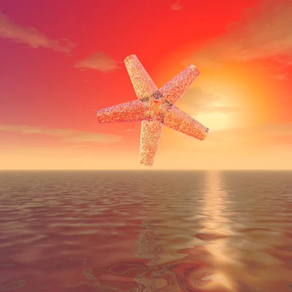 Un objeto misterioso parecido a una enorme estrella de mar — Foto de Stock