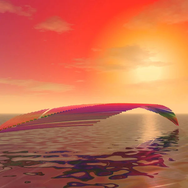 Gizemli büyük gökkuşağı tüy