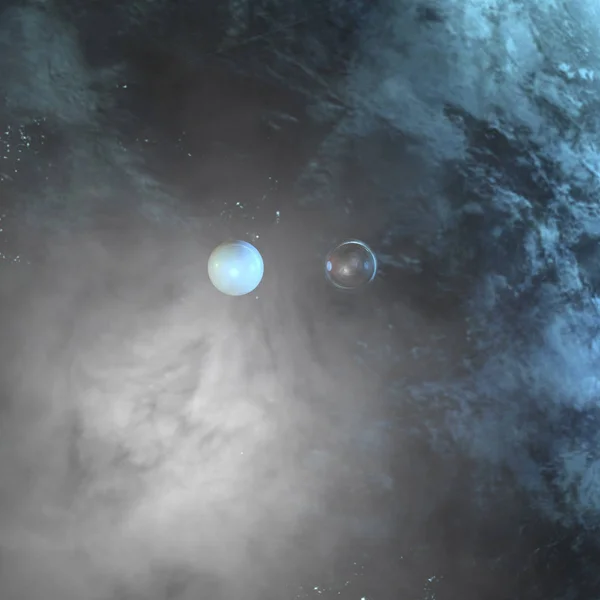 Planeta misterioso na neblina — Fotografia de Stock