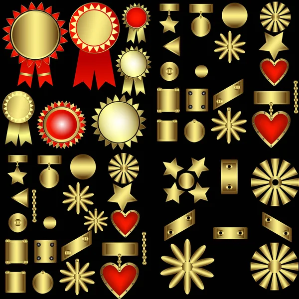 Set van decoratief patroon awards — Stockvector
