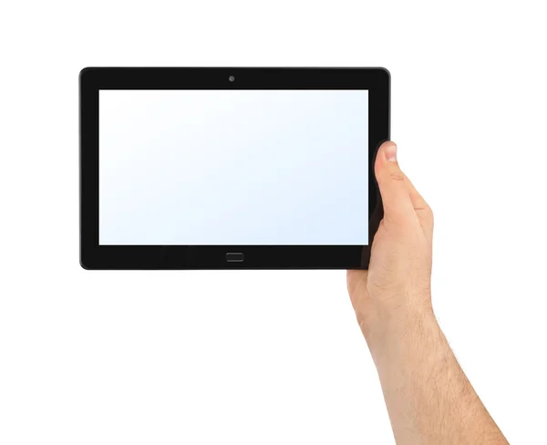 Mano con touchpad pc — Foto de Stock