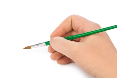 Boya fırçasıyla el