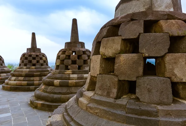 Borobudur Buddist Tapınağı - ada Java Endonezya — Stok fotoğraf