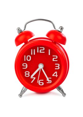 Alarm saati beyaz arkaplanda izole edildi