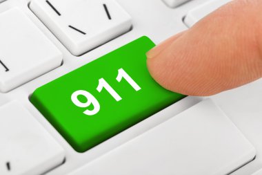 Bilgisayar klavye ile 911 anahtar