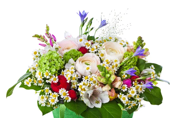 Fiori bouquet isolato su sfondo bianco — Foto Stock