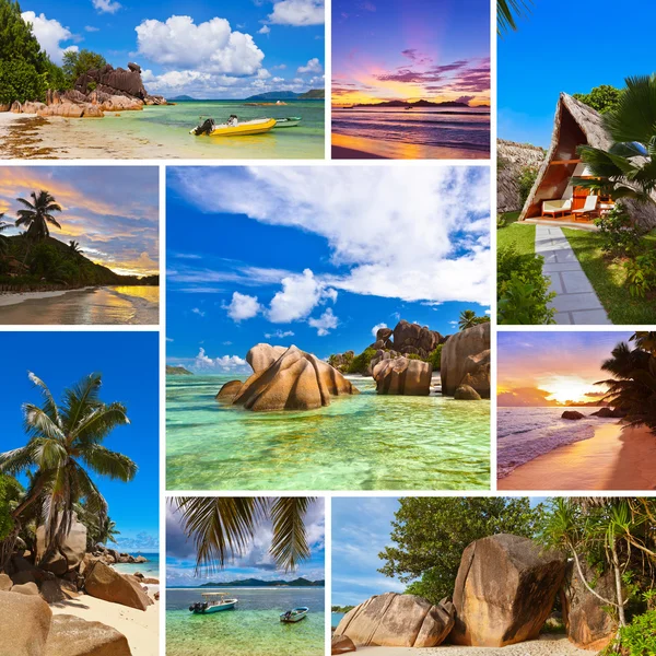 Collage de imágenes de playa de verano —  Fotos de Stock