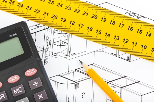 Daire planı - inşaat arka plan