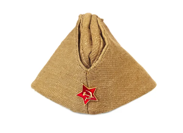 Soldados del ejército soviético forraje-cap — Foto de Stock