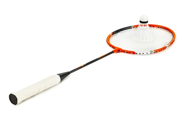 Badminton racket and shuttlecock — Stock Photo, Image