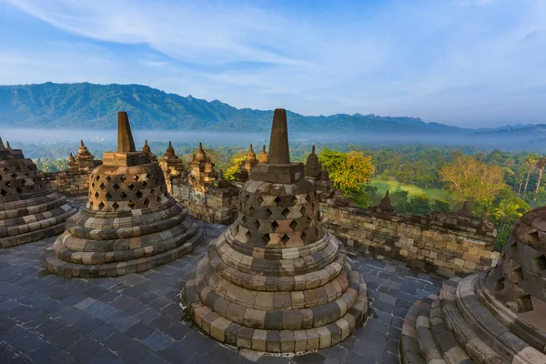 Borobudur Buddist Tapınağı - ada Java Endonezya — Stok fotoğraf