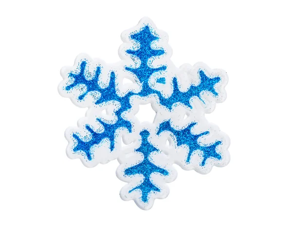 Floco de neve de brinquedo isolado no fundo branco — Fotografia de Stock