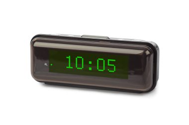 Beyaz arka plan üzerinde izole dijital saat