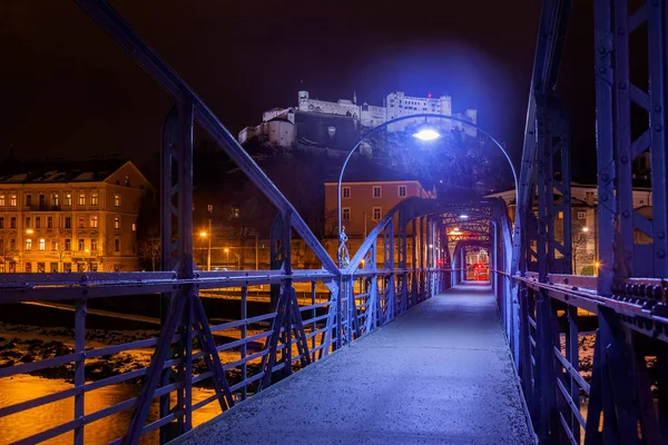 Salzburg Austria at night — Stock Photo, Image