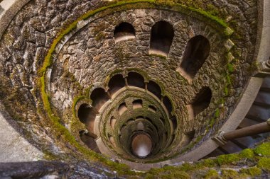 Initiation Well in Castle Quinta da Regaleira - Sintra Portugal clipart