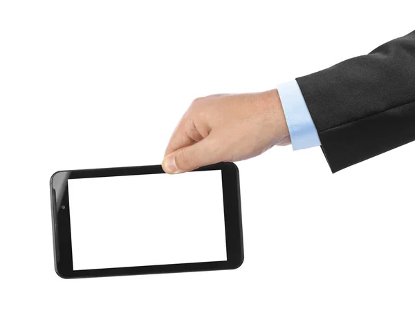 Hand mit Touchpad-PC — Stockfoto