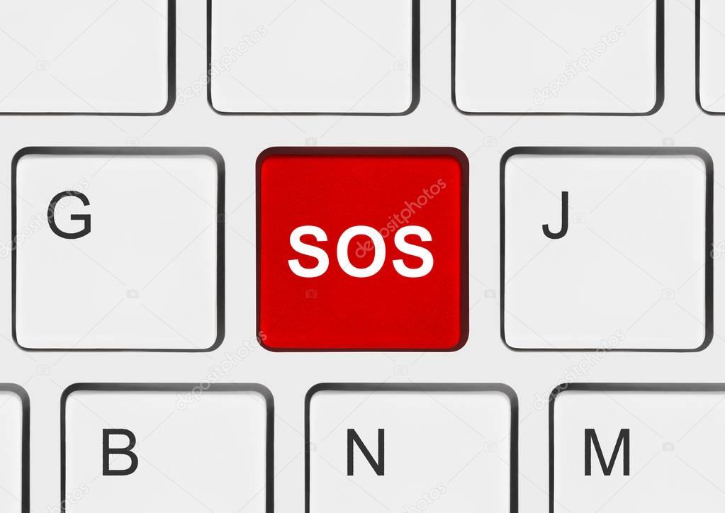 Computer keyboard with SOS key