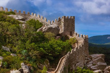 Moorish castle in Sintra - Portugal clipart