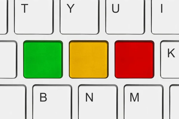 Computer-Notebook-Tastatur mit leeren Tasten — Stockfoto