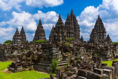 Prambanan tapınak yakınındaki Yogyakarta Java Adası - Endonezya