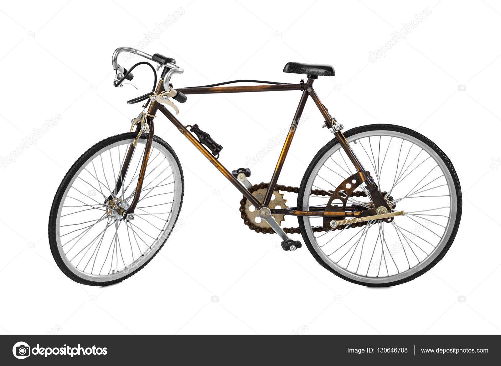 Toy bicycle isolated on white background — Stock Photo © Violin 130646708